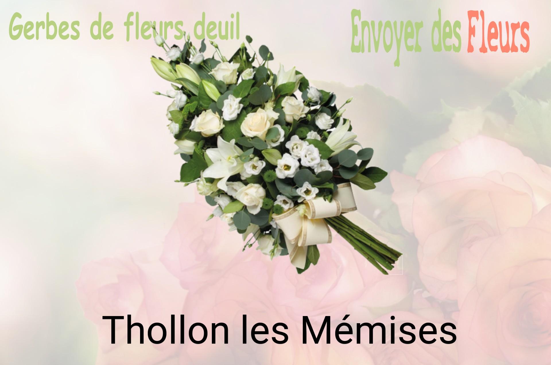 Gerbe de fleurs de deuil livrée à Thollon-les-Mémises